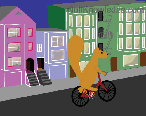 Digital Art, Squirrel Riding a bike